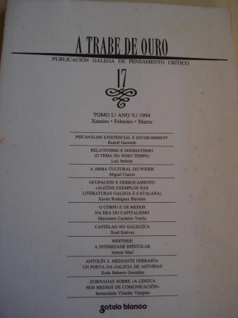 A TRABE DE OURO. PUBLICACIN GALEGA DE PENSAMENTO CRTICO. Nmero 17, Xaneiro-Febreiro-Marzo, 1994