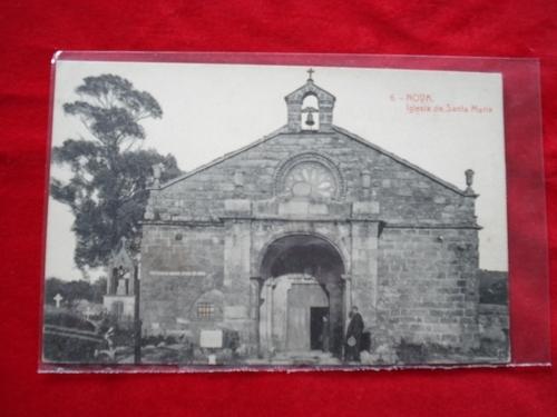 Tarxeta postal: Noia (Noya) - Igrexa de Santa Mara a Nova. 1920