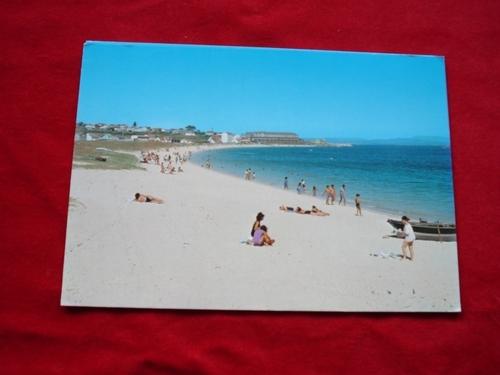 Tarxeta postal: Aguio (Ribeira- A Corua). Praia da Catia. Anos 70