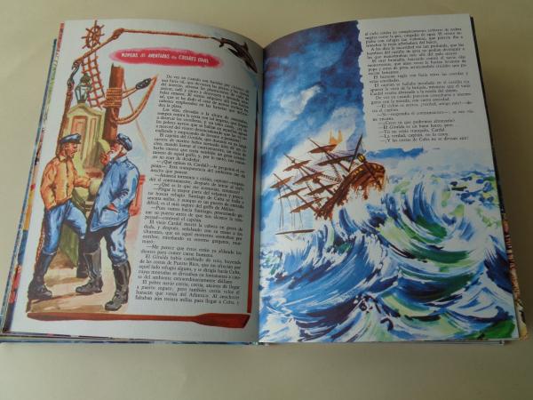 5 novelas de aventuras: El guila blanca - Un hroe persa - El tigre del mar - Lluvia de fuego - En la costa de oro (Ilustrados en color)