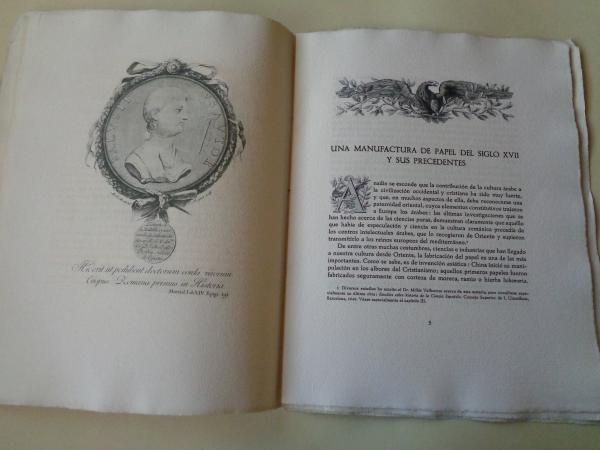 Luis Guarro Casas 1698-1948. Fascculo conmemorativo 25O Aniversario + Circular de la empresa. Una manufactura de papel del siglo XVII y sus precedentes