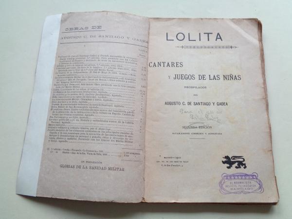 Lolita. Cantares  y juegos de las nias (1 edicin, 1910)