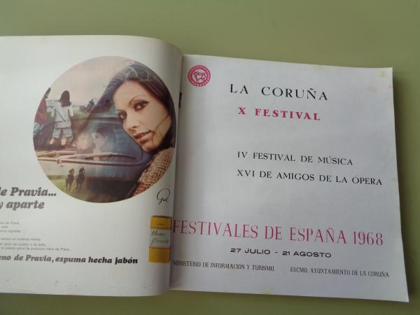 Festivales de Espaa 1968. X Festival de La Corua. IV Festival de Msica. XVI de Amigos de la pera, 27 julio - 21 agosto, 1968