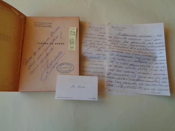 Torres de arena (Con tarjeta de visita y carta autgrafa del autor)