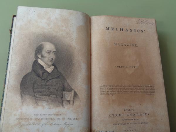 MECHANICS MAGAZINE. 9 TOMOS. Museum, Register, Journal and Gazette. N 1 (agosto, 1823) al N 259 (julio, 1828)