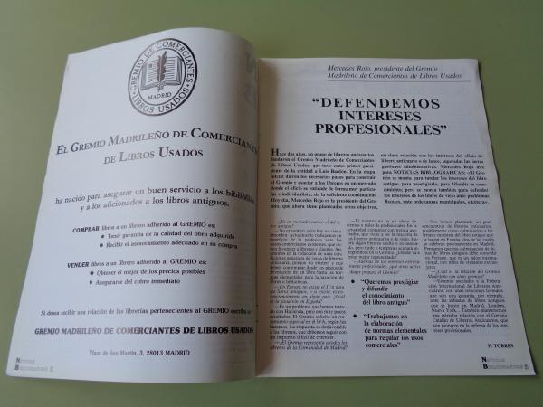 NOTICIAS BIBLIOGRFICAS. Boletn Bibliogrfico Anticuario. Nmeros 1 al 113 (Enero 1988 - Septiembre-Octubre 2006)