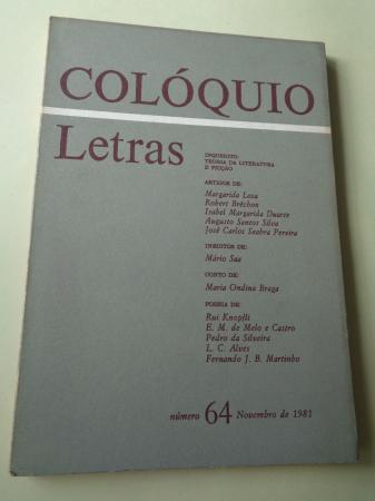 COLQUIO LETRAS. Revista bimestral. Nmero 64. NOVEMBRO DE 1981. 