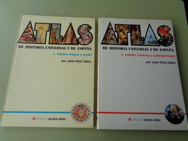 Atlas de Historia Universal y de Espaa. Tomo 1: Edades antigua y media / Tomo 2: Edades moderna y contempornea