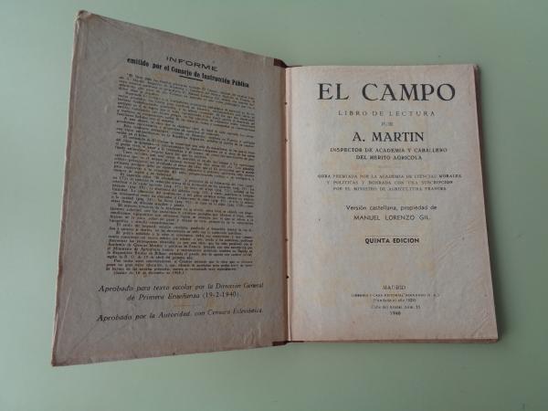 El campo. Libro de lectura