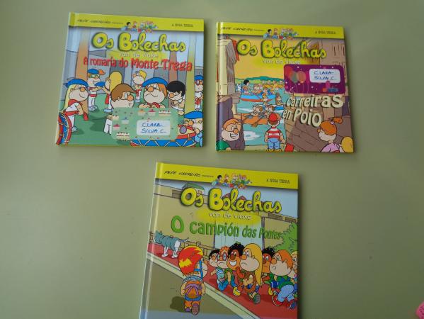 3 libros OS BOLECHAS VAN DE VIAXE (Tapa dura)