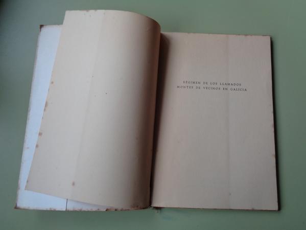 Rgimen de los llamados montes de vecinos en Galicia