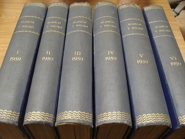 REVISTA BLANCO Y NEGRO. 6 TOMOS. NMEROS 2435 a 2486. AO 1959 COMPLETO. DEL 6-1-1958 AL 27-12-1959