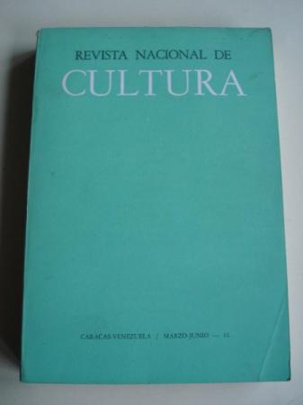 REVISTA NACIONAL DE CULTURA. N 145-146. MARZO-JUNIO 1961. CARACAS-VENEZUELA