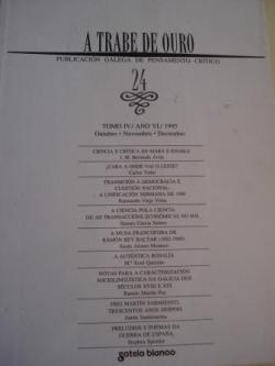 Ver os detalles de:  A TRABE DE OURO. PUBLICACIN GALEGA DE PENSAMENTO CRTICO. Nmero 24, Outubro-Novembro-Decembro, 1995