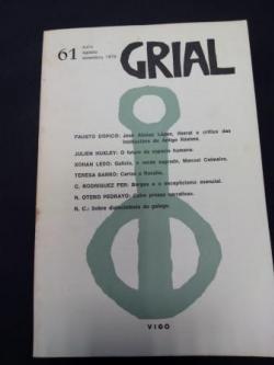 Ver os detalles de:  GRIAL. Revista Galega de Cultura. Nmero 61. Xullo, agosto, setembro 1978