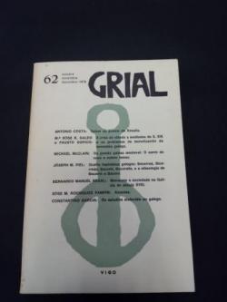 Ver os detalles de:  GRIAL. Revista Galega de Cultura. Nmero 62. Outubro, Novembro, Decembro, 1978