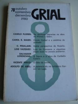 Ver os detalles de:  GRIAL. Revista Galega de Cultura. Nmero 70. Outubro, Novembro, Decembro, 1980 (Vicente Risco: O lobo da xente)