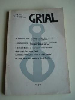 Ver os detalles de:  GRIAL. Revista Galega de Cultura. Nmero 12. Abril, maio, xuo, 1966