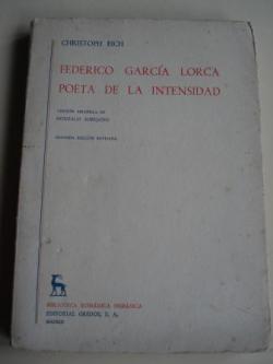 Ver os detalles de:  Federico Garca Lorca, poeta de la intensidad (Versin espaola de Gonzalo Sobejano)