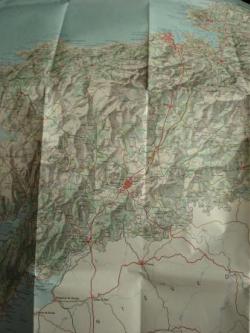 Ver os detalles de:  Mapa da provincia da Corua (Galicia) do Instituto Geogrfico Nacional 100 x 85 cm. Escala 1:200.000