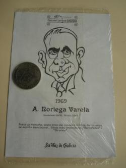 Ver os detalles de:  A. Noriega Varela / Marcial Valladares. Medalla conmemorativa 40 aniversario Da das Letras Galegas. Coleccin Medallas Galicia ao p da letra