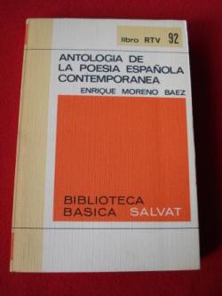 Ver os detalles de:  Antologa de la poesa espaola contempornea