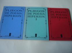 Ver os detalles de:  PLIEGOS DE POESA HIPERIN. Nmeros 1, 2 y 3. Madrid, 1985-1986
