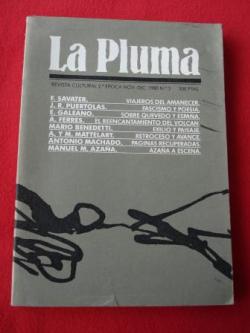 Ver os detalles de:  LA PLUMA. Revista Cultural. 2 poca. Noviembre-Diciembre, 1980. N 3