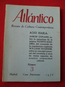 Ver os detalles de:  ATLNTICO. Revista de Cultura Contempornea. Nmero 3, Octubre-1956. Casa Americana - Madrid