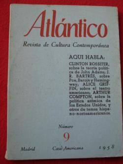 Ver os detalles de:  ATLNTICO. Revista de Cultura Contempornea. Nmero 9, Marzo-1959. Casa Americana - Madrid