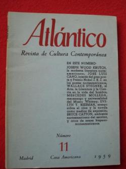 Ver os detalles de:  ATLNTICO. Revista de Cultura Contempornea. Nmero 11, Marzo-1959. Casa Americana - Madrid