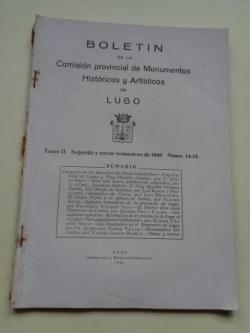 Ver os detalles de:  Boletn de la Comisin Provincial de Monumentos Histricos y Artsticos de Lugo. Nmeros 14-15, Segundo y tercer trimestre de 1945