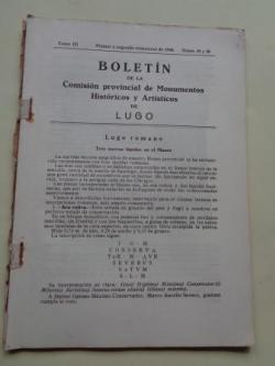 Ver os detalles de:  Boletn de la Comisin Provincial de Monumentos Histricos y Artsticos de Lugo. Nmeros 25 y 26, Primer y segundo trimestre de 1948