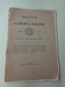 Ver os detalles de:  Boletn de la Academia Gallega. Corua, 1 Diciembre 1934.  Ao XXIX. Nmero 256