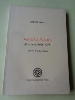 Ver os detalles de:  Fragua ntima. Aforismos (1926-1975)