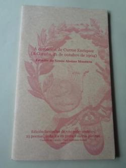 Ver os detalles de:  A coroacin de Curros Enrquez (A Corua, 21 de outubro de 1904) Edicin facsimilar de `Ao pobo crus; 25 poemas, unha loa en prosa e outras pxinas (29 textos en follas voandeiras)