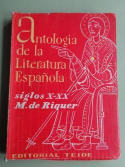 Ver os detalles de:  Antologa de la Literatura Espaola Siglos X-XX