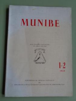 Ver os detalles de:  MUNIBE. Nmero 1-2. Ao 1959