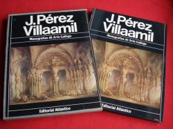Ver os detalles de:  J. Prez Villaamil. Libro en estoxo de cartn forrado en tea con ilustracin en papel. Monografas de Arte Gallego