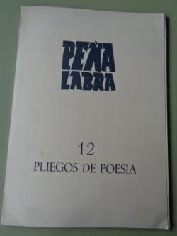 Ver os detalles de:  PEA LABRA. Revista de Poesa. Nmero 11. Verano 1974. Vicente Huidobro: El espejo del agua 