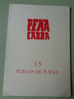 Ver os detalles de:  PEA LABRA. Revista de Poesa. Nmero 15. Primavera 1975. Jorge Guilln