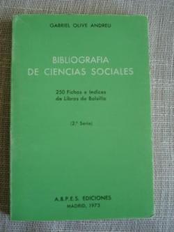 Ver os detalles de:  Bibliografa de ciencias sociales. 250 Fichas e ndices de Libros de Bolsillo (2 Serie)