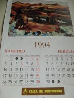 Ver os detalles de:  Carlos Maside Pintor Calendario 1994 de Caixa de Pontevedra