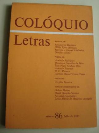 COLQUIO / LETRAS. Revista bimestral. Nmero 86, Julho de 1985. Homenaxe a Rosala de Castro no Centenario da sa morte. Textos en portugus - Ver os detalles do produto