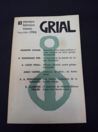 GRIAL. Revista Galega de Cultura. Nmero 83. Xaneiro, febreiro, marzo 1984. Tomo XXII - Ver os detalles do produto