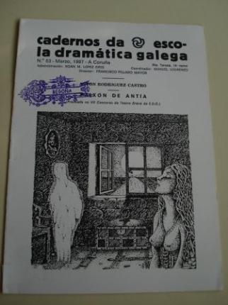 Cadernos da Escola Dramtica Galega. N 63. Marzo, 1987. Paixn de Anta - Ver os detalles do produto
