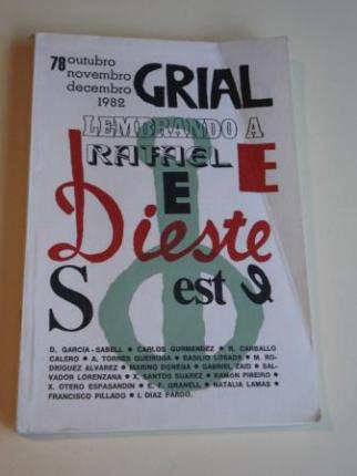 GRIAL. Revista galega de cultura. N 78. Outubro-Novembro-Decembro, 1982. Lembrando a Rafael Dieste - Ver os detalles do produto