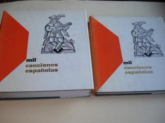 Mil canciones espaolas. 2 Tomos. Con la partitura de cada una. Tomo I: Galicia, Asturias, Castilla y Len, Vasconia y Navarra, Catalua, Aragn, Valencia, Murcia, Andaluca, Extremadura, Canarias, Baleares. Tomo II. Villancicos, antiguas y romances... - Ver os detalles do produto