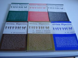 Revista HIPERIN Coleccin completa (6 nmeros). Madrid, 1978-1981. N 1: Los viajes - N 2: La carne - N 3: Jesuitas - N 4: El excremento - N 5: Amor y muerte en amrica Latina - N 6: El miedo - Ver os detalles do produto