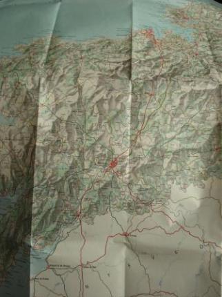 Mapa da provincia da Corua (Galicia) do Instituto Geogrfico Nacional 100 x 85 cm. Escala 1:200.000 - Ver os detalles do produto